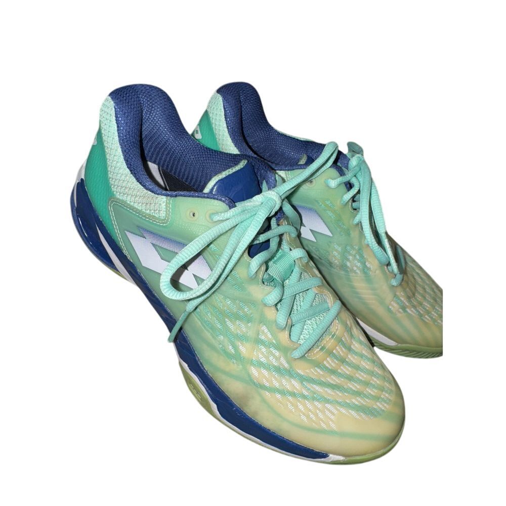 Lotto Mirage 100 Speed Tennis Shoes Blue and White Silver‎ Women's Size 8